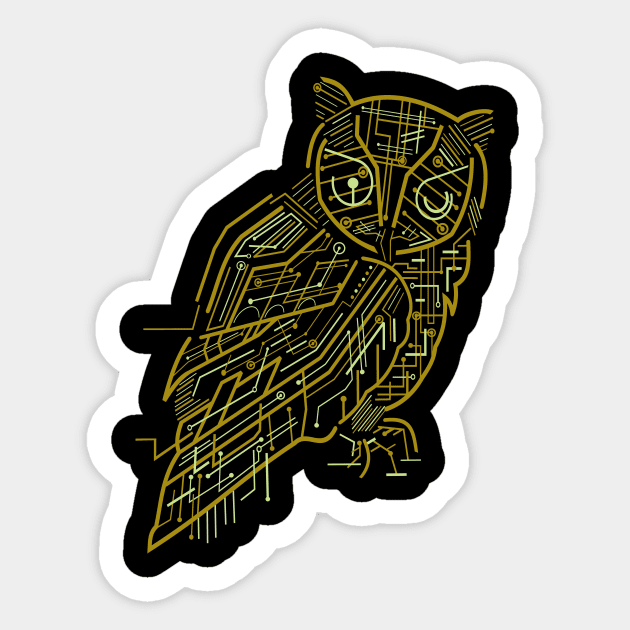 Owl Sticker by caffeinart